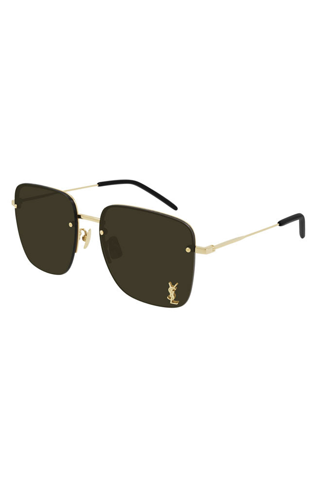 YSL Sunglasses Brown Gold Frame