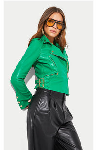 Lindsay Vegan Leather Moto