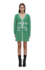 Green Rope Knit Cardigan