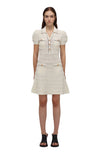 Ivory Tape Yarn Stripe Knit Dress