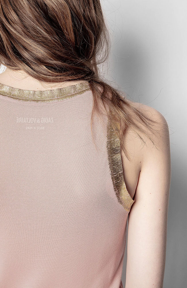 Tam Foil Tank Top in Crep