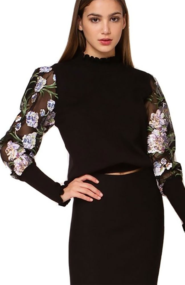 Floral Beaded Top