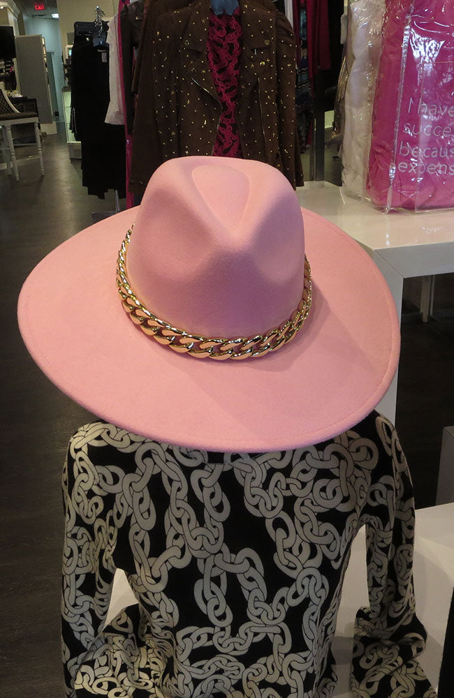 Felt Hat With Chain