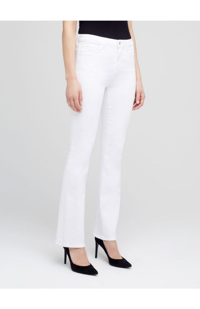 Oriana High Rise Straight Jean Blanc