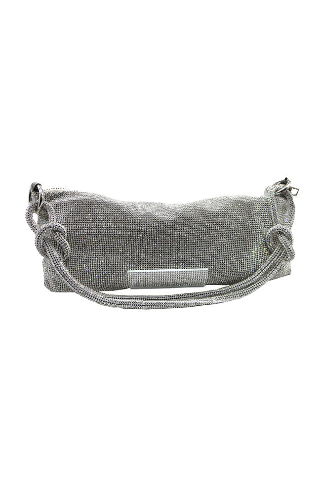 Rhinestone Covered Clutch Silver