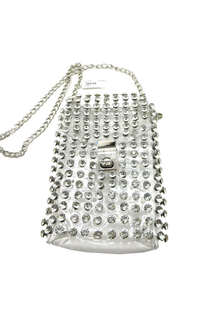 Crystal Stud Cell Bag