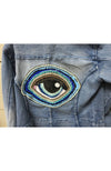 Blue Denim Jacket with Patches