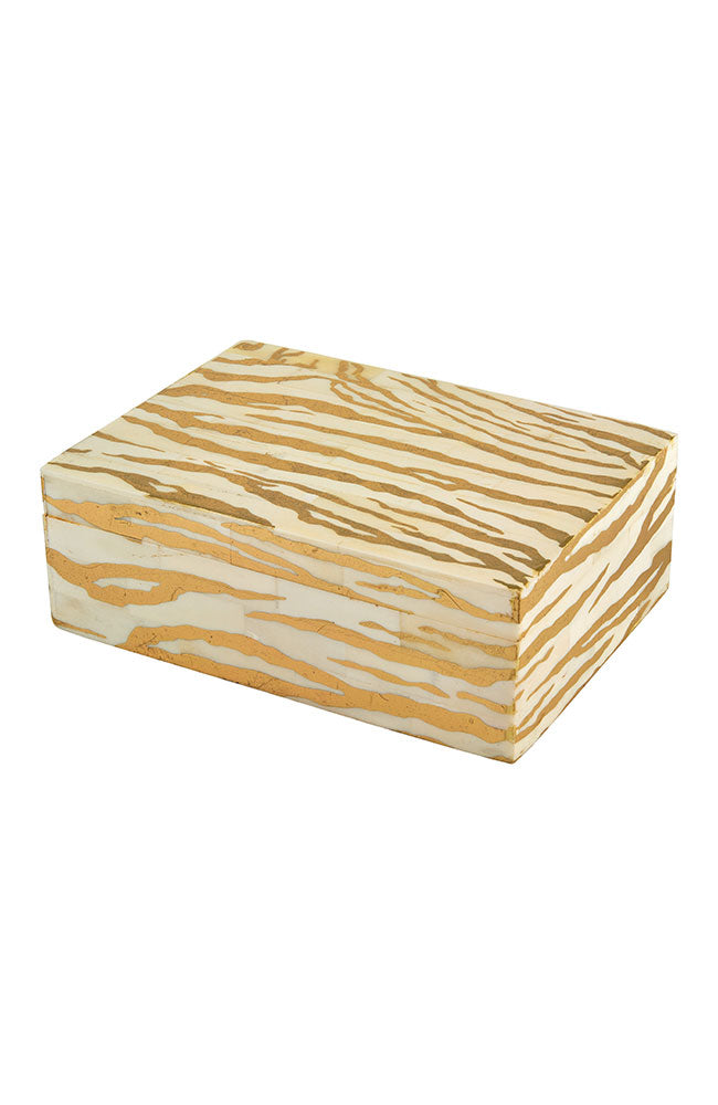 Bone Gold Zebra Box