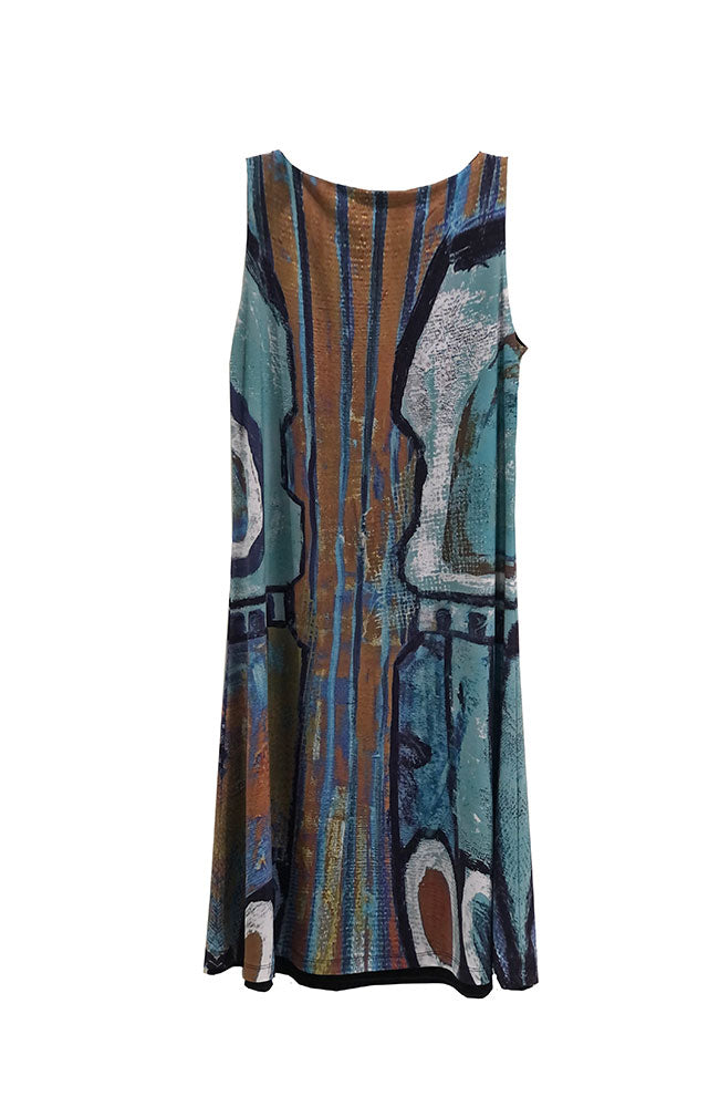 Huari in Turq Reversible Dress