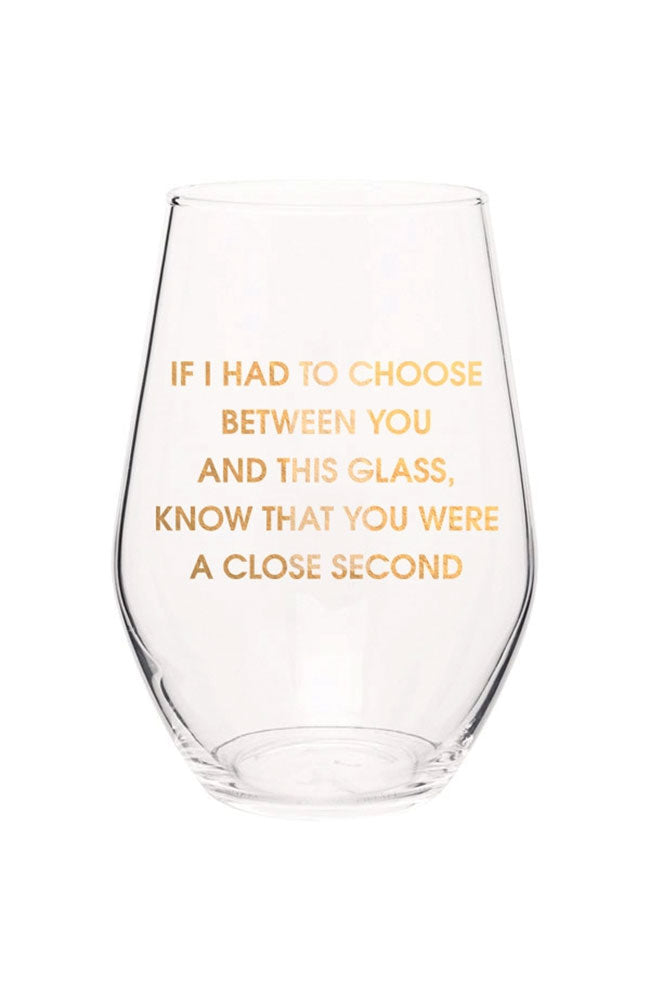 You Were a Close 2nd Wine Glass