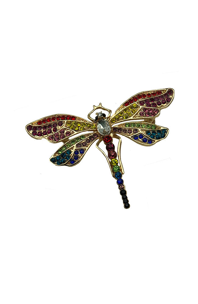 Gold Multi Color Dragonfly Med