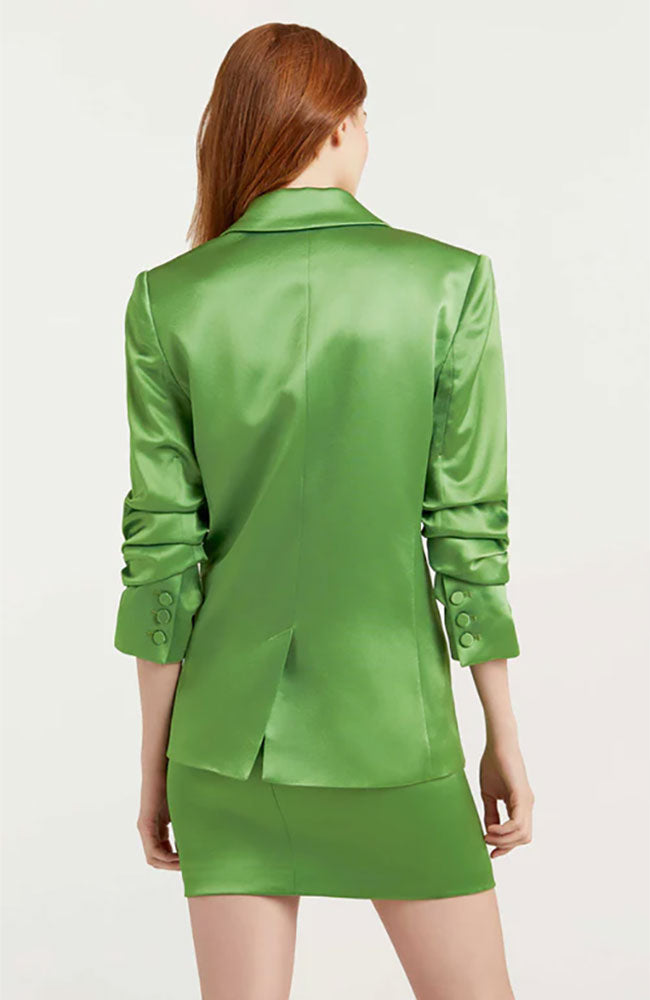 Satin Kylie Jacket in Grass