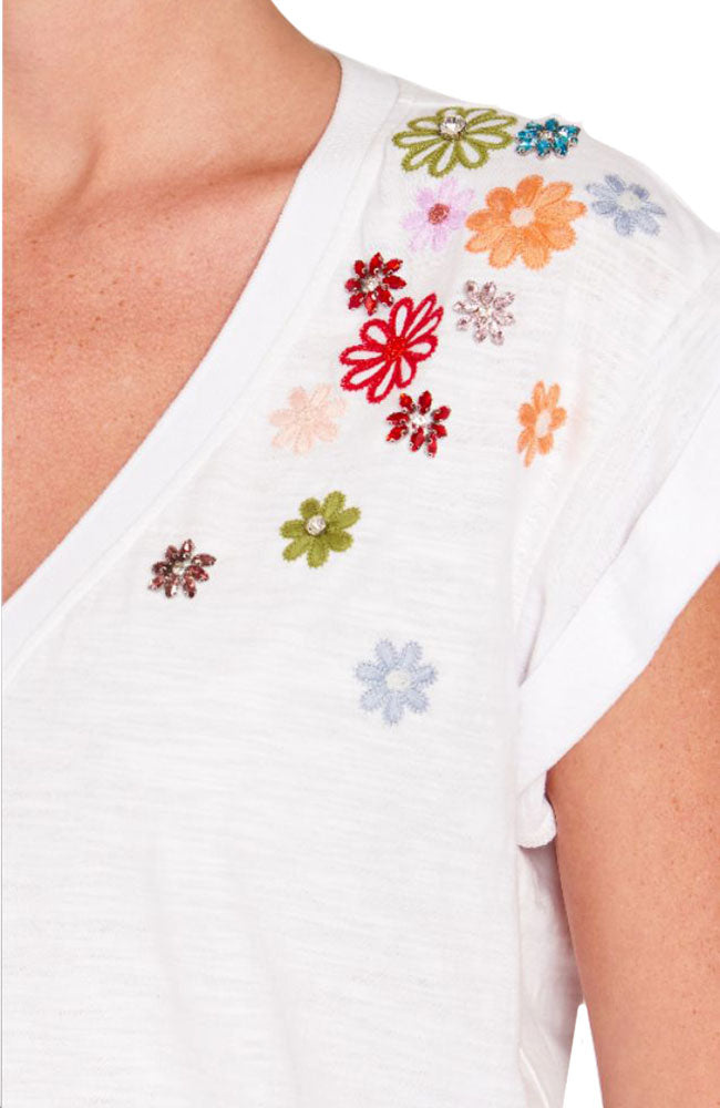 V Neck Floral Bella Tee