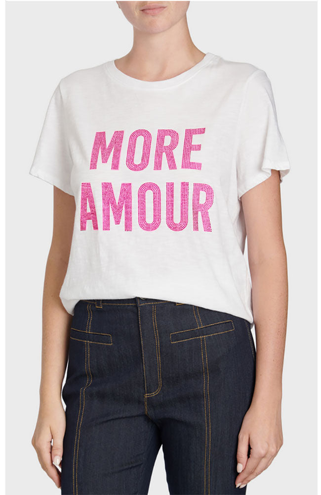 Rhinestone More Amour Tee