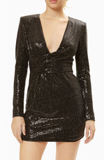 Esme Dress in Black Sparkle