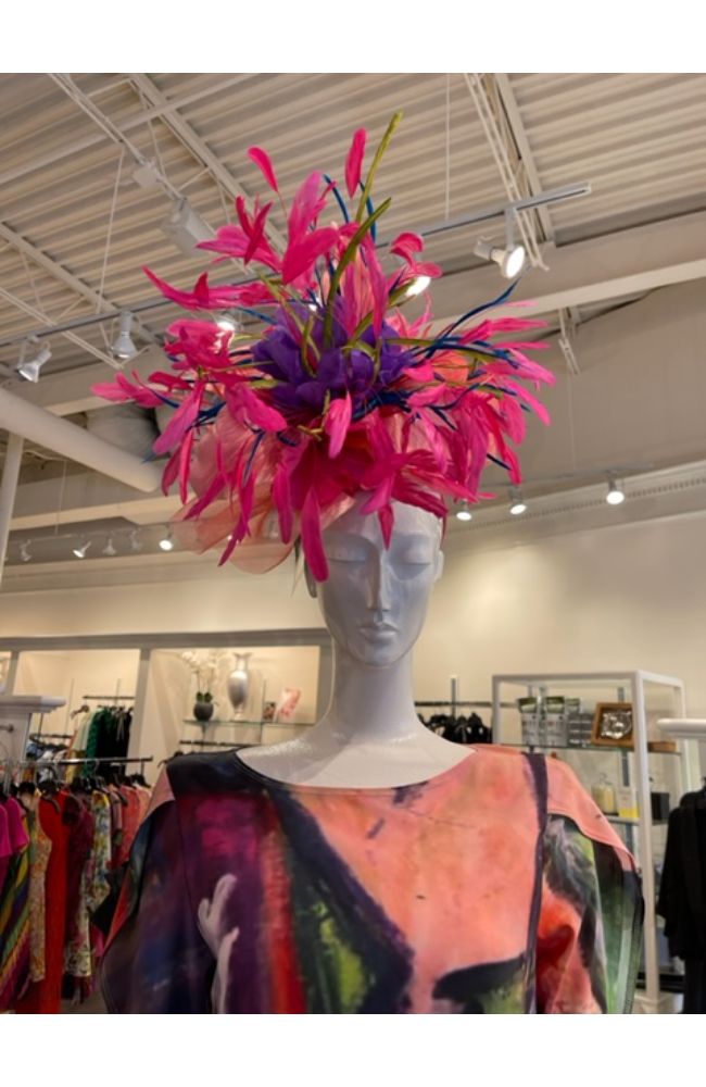 Let's Party Fuschia Floral Fascinator