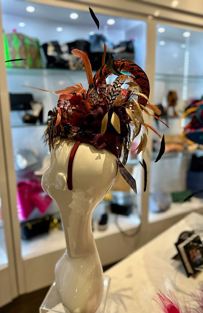 Amazing Fascinator Maroon