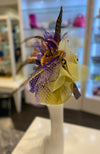 Sydney Lime Fascinator with Purple Flower