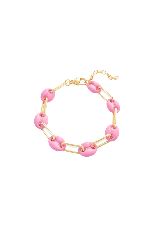 Enamel Mariner Paperclip Bracelet
