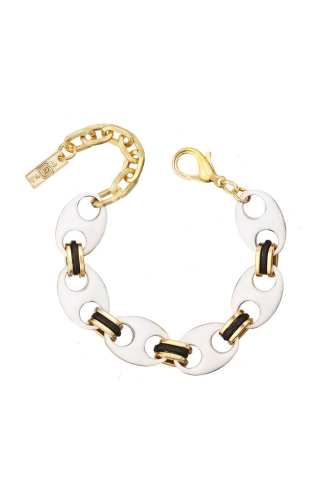 Amherst Rev Enamel Bracelet Black White