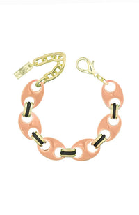 Amherst Rev Enamel Bracelet Pink Black