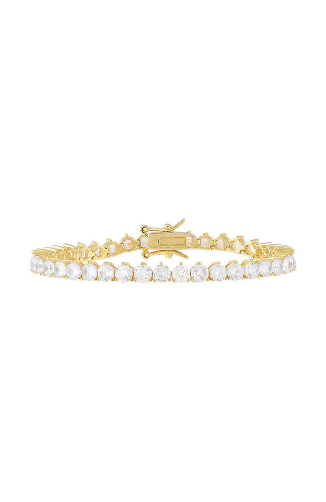 3 Prong Tennis Bracelet 4MM Gold