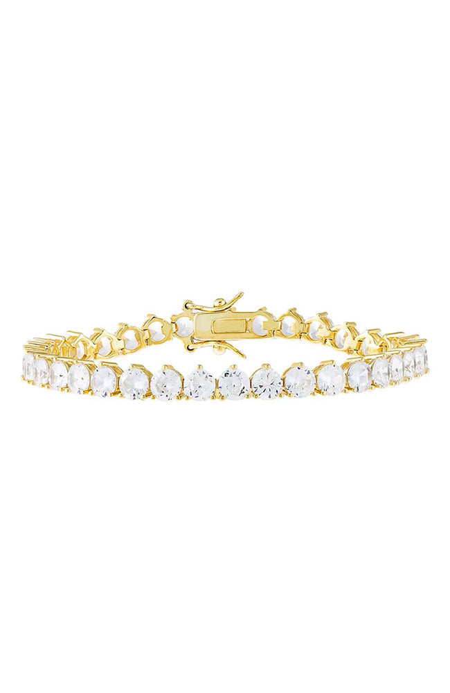3 Prong Tennis Bracelet 5MM Gold