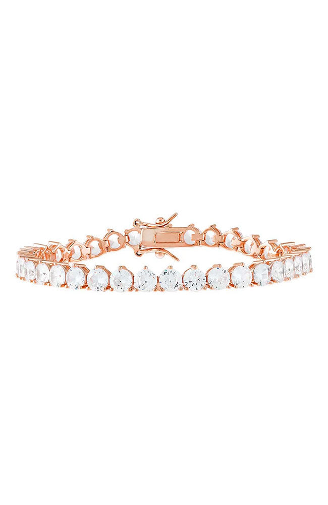 3 Prong Tennis Bracelet 5MM Rose Gold
