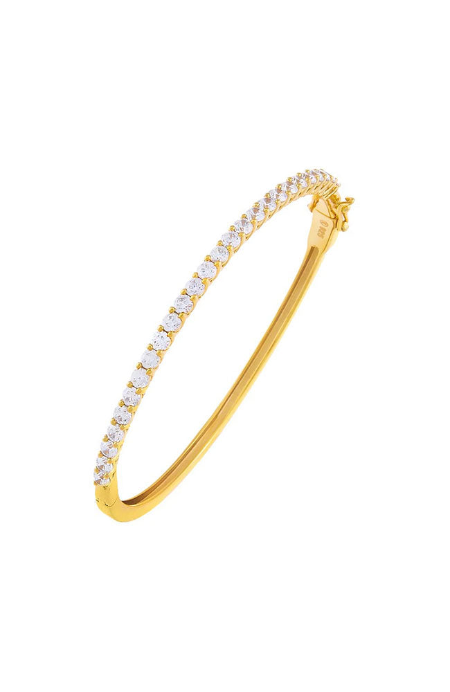 Classic Tennis Bangle 3MM Gold