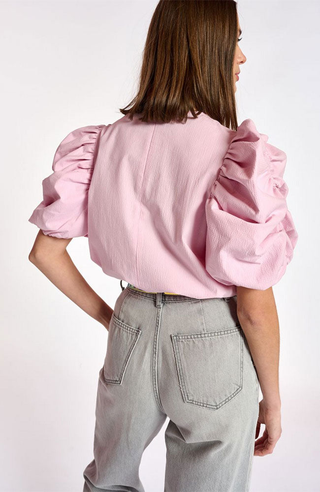 Babe Puffed Sleeves Top