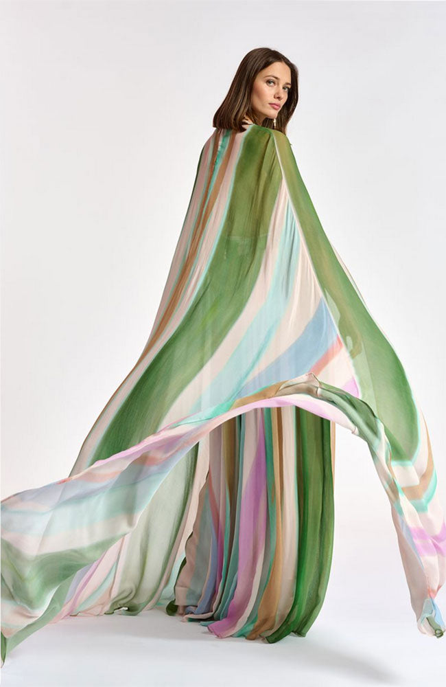 Batermelon Cape Maxi Dress