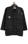 Black Jacket with Black Lace Back & Silver Details