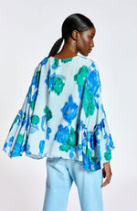 Blushing Ruffle Sleeve Top
