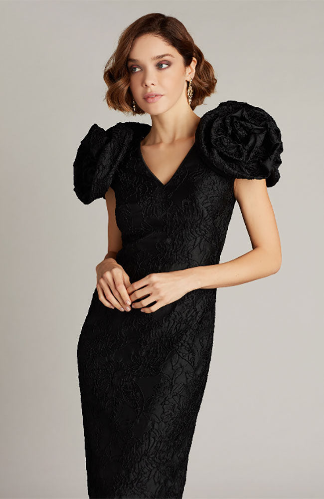 Sachar Rosette Sleeve Dress