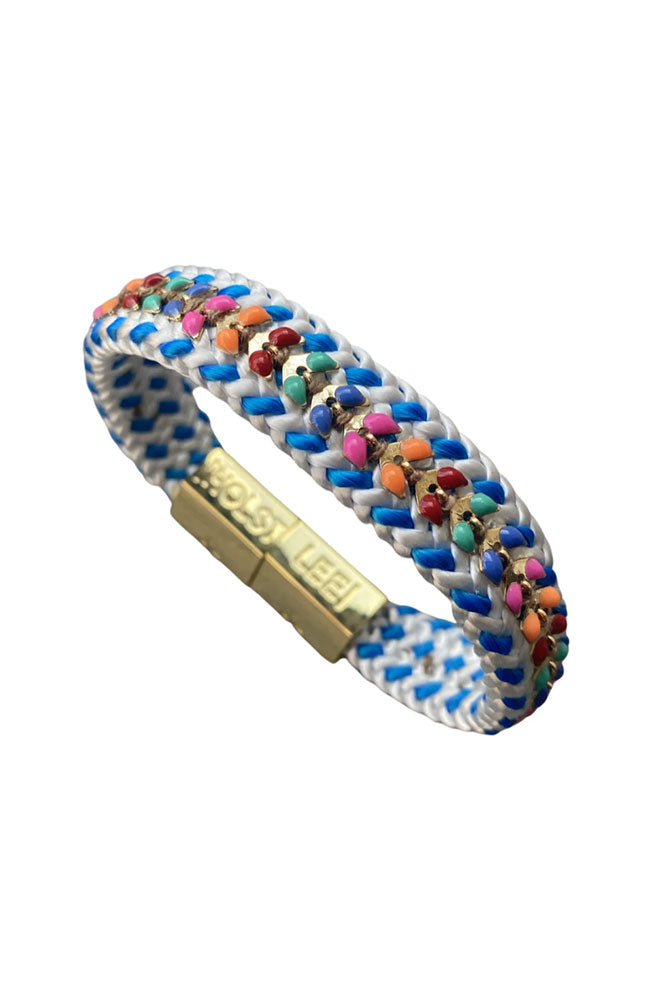 Woven Bracelet Blue Chevron