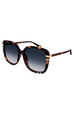 Chloe Sunglasses Square Dark Havana