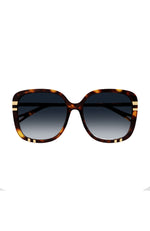 Chloe Sunglasses Square Dark Havana