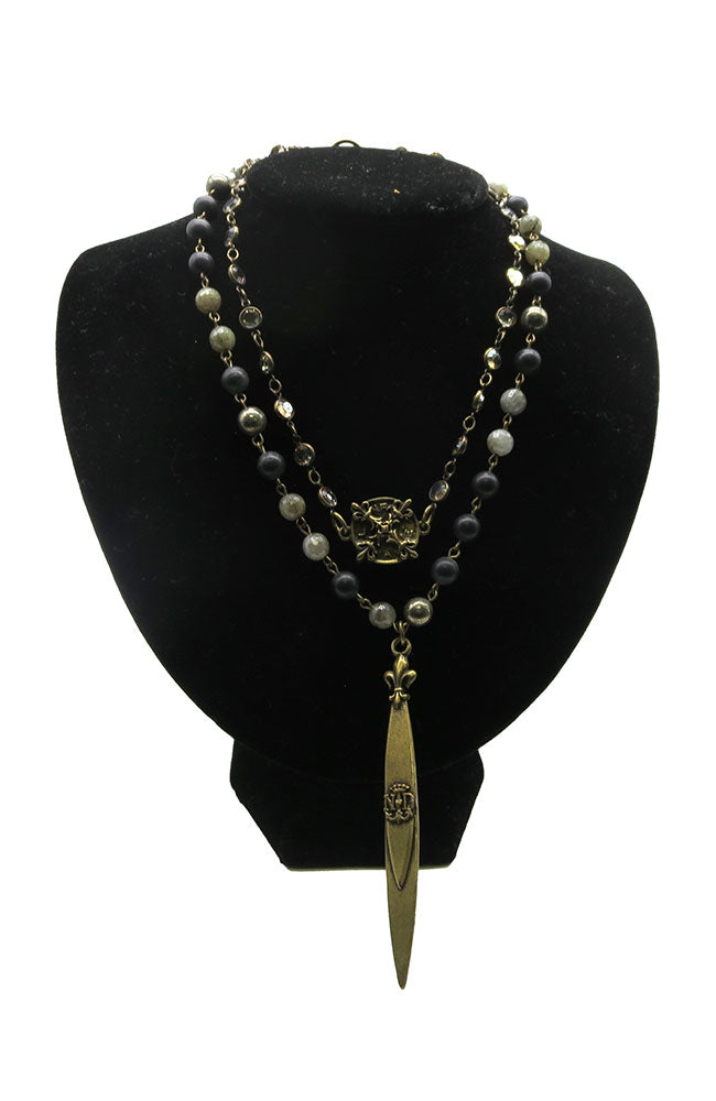 16" Double Strand Midnight Mix Necklace