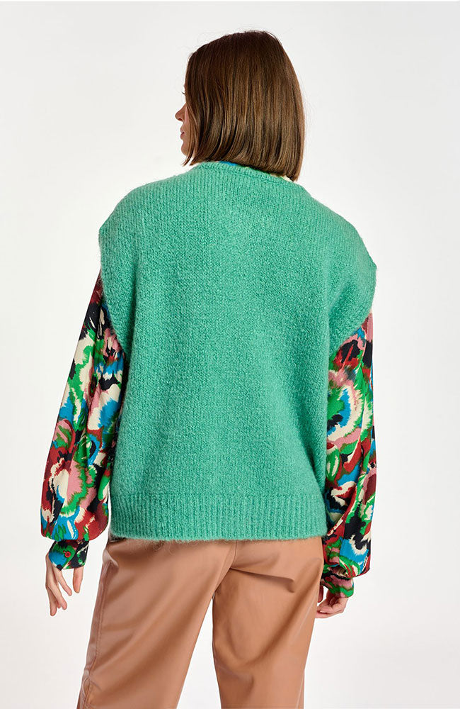 Chintz Sleeveless Cardigan
