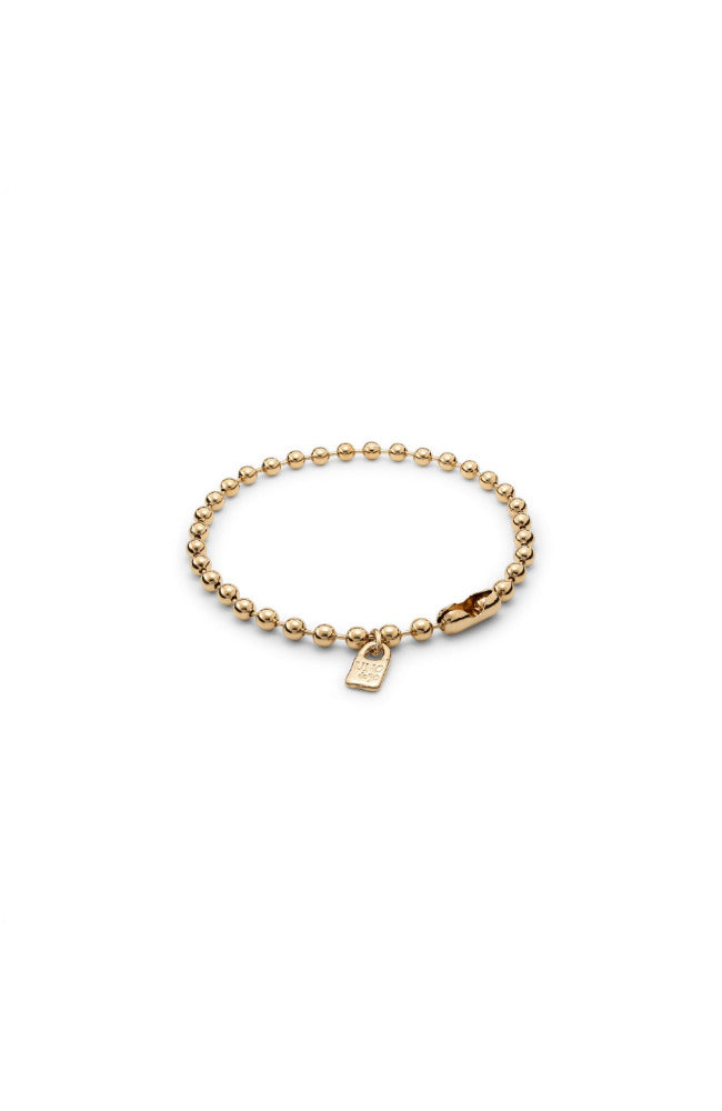 Snowflake Ball Chain Necklace Gold