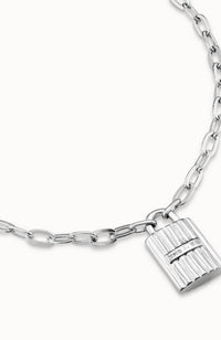 Magic Key Lock Necklace Silver