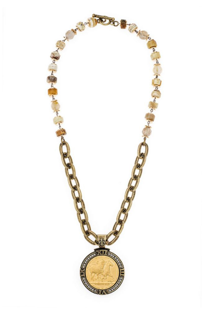 23" Sun Opal Mix Lourdes Chain