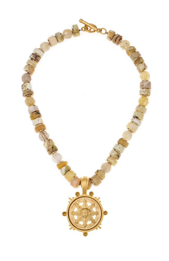 16" Sun Opal Mix Sun King Necklace