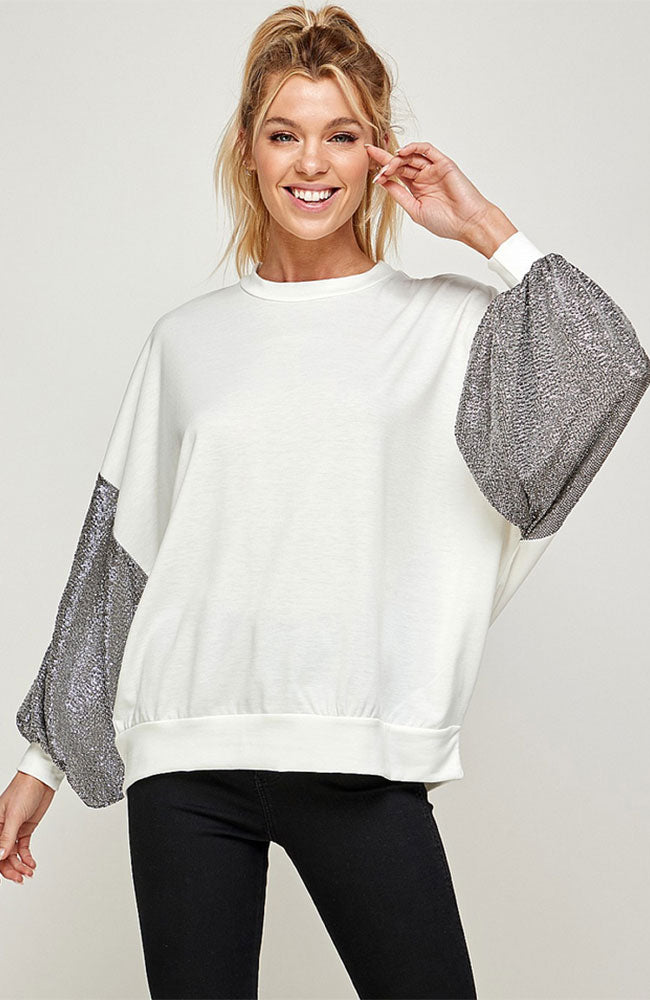 Solid Top Shiny Sleeves