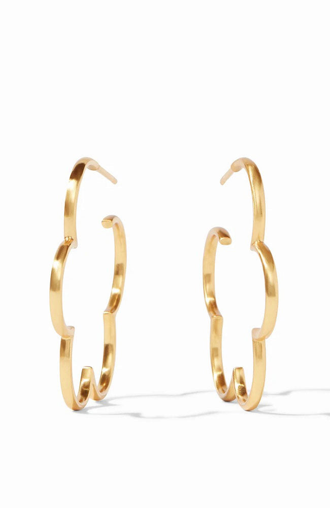 Gardenia Hoop, Large Gold 2.25"