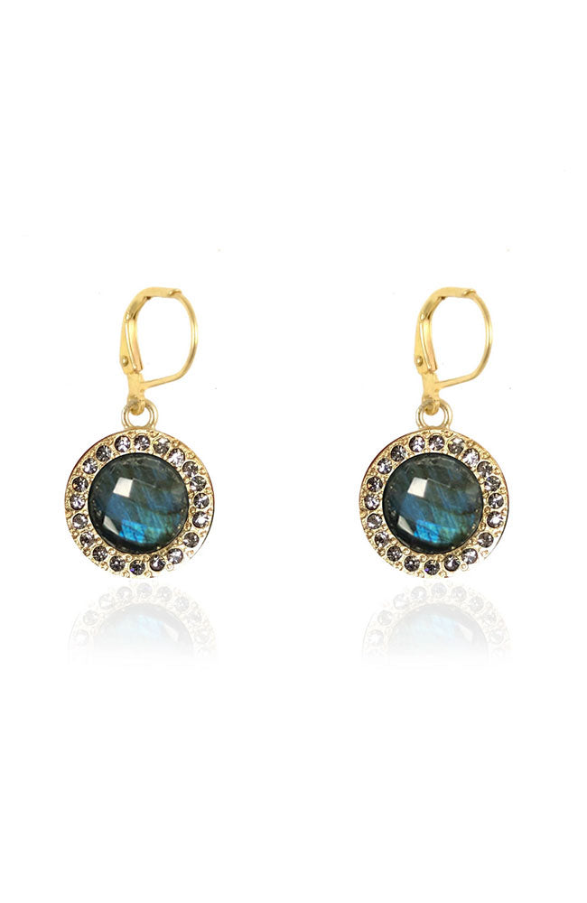 Mini Labradorite Crystal Earrings