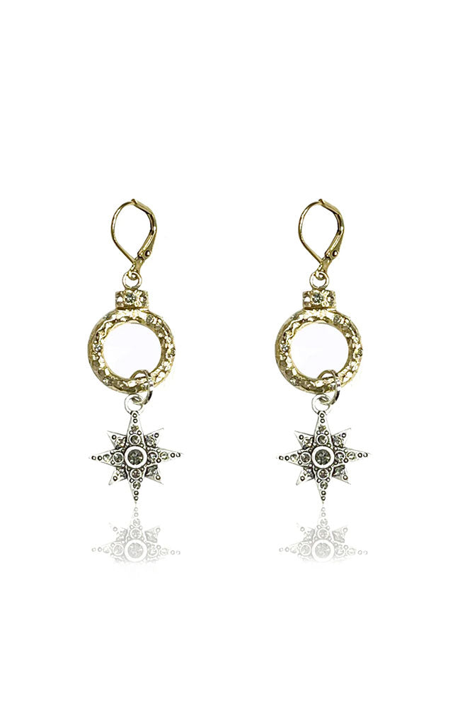 Silver Dangle Stardust Earring