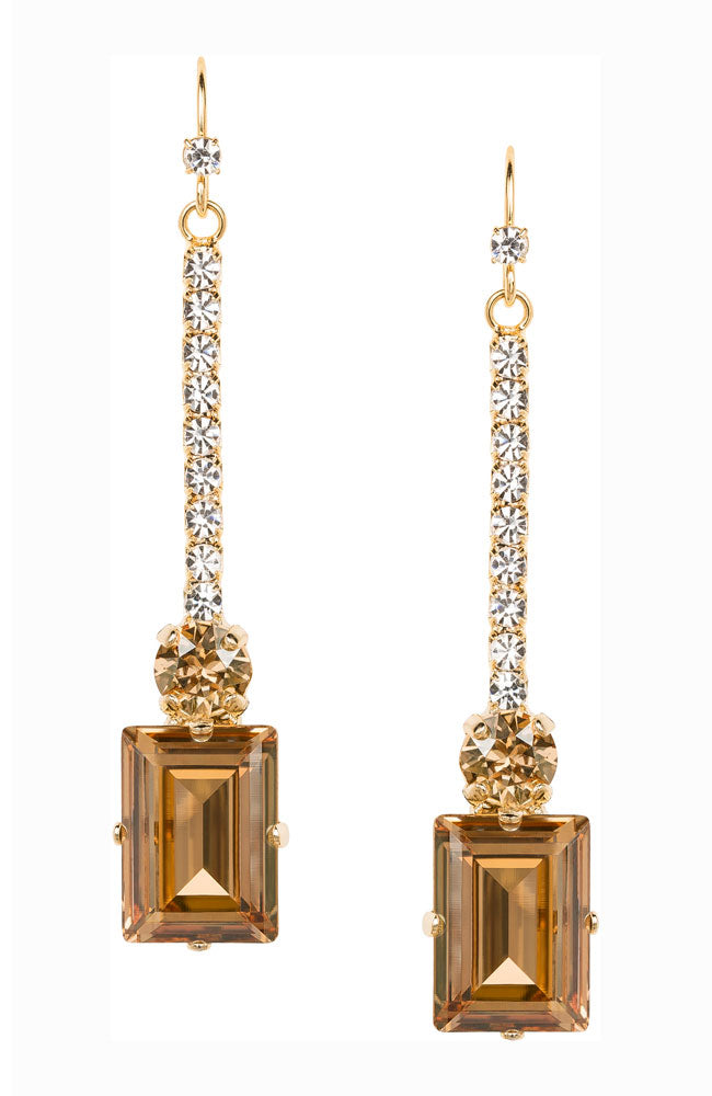 Square Stone Drop Earring
