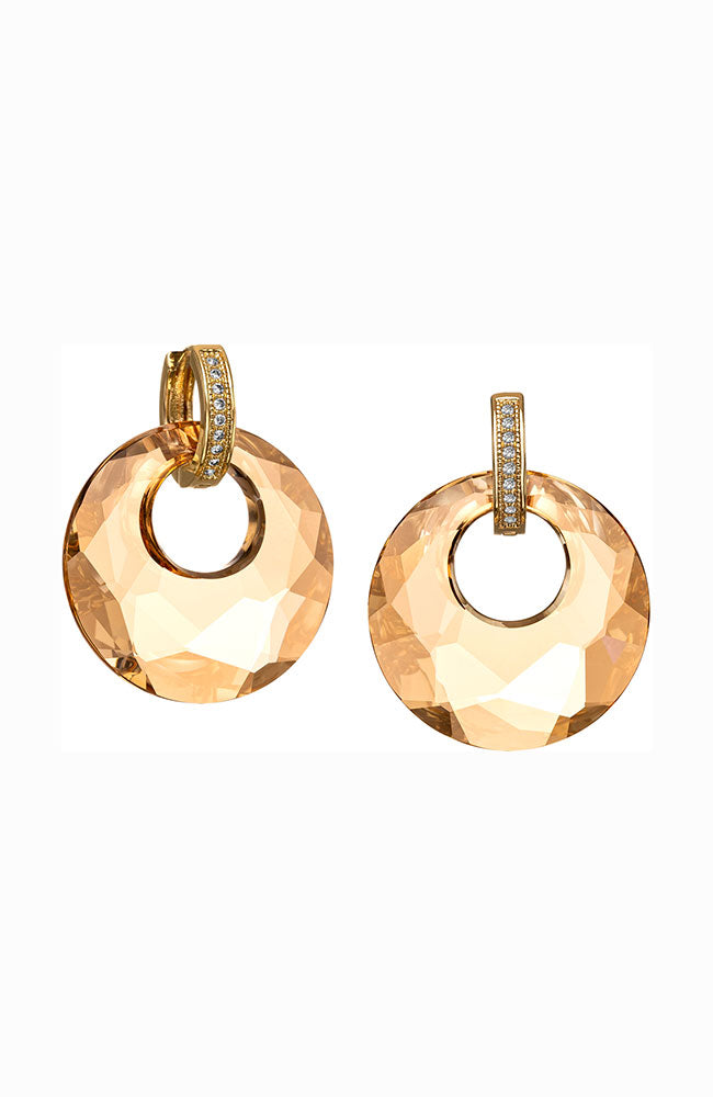 Gold Crystal CS Hoop 1" Drop