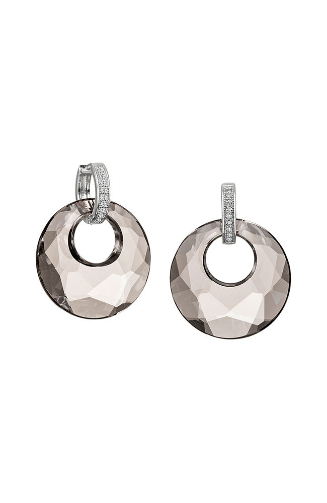 Rhodium Crystal CS Hoop